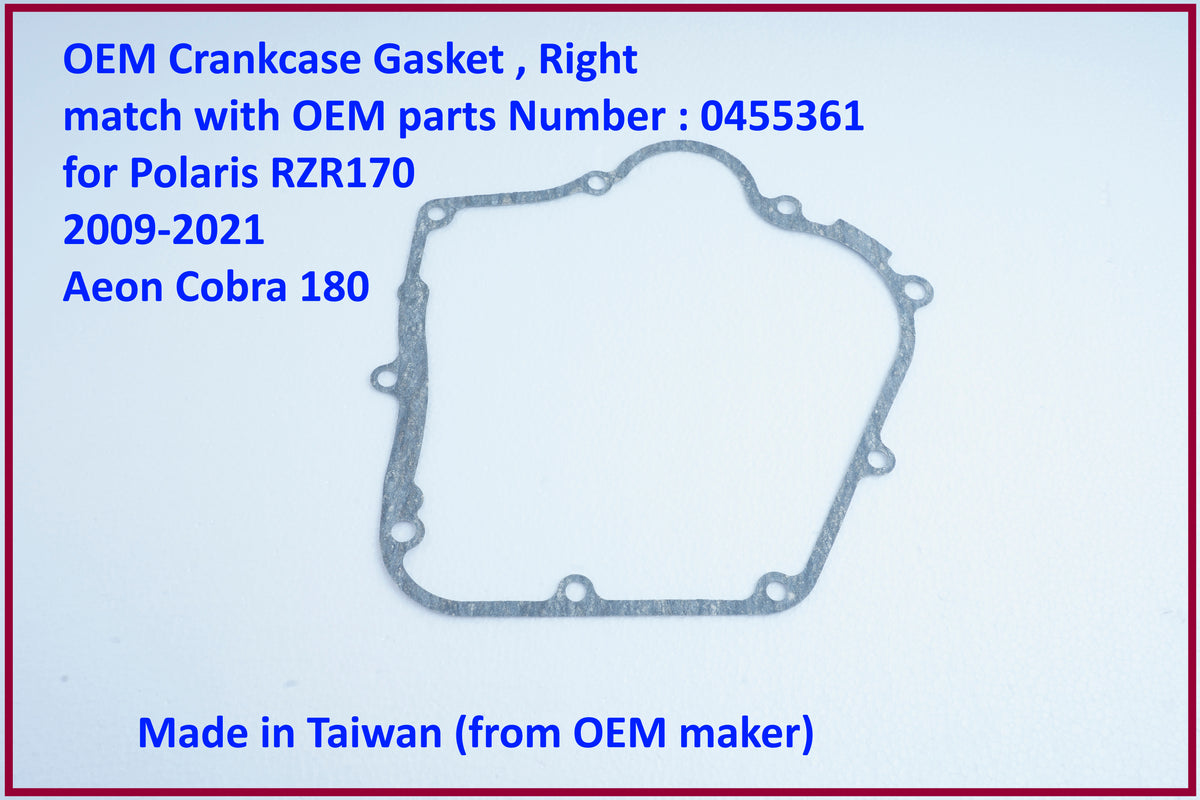 OEM Carnkcase Gasket RIGHT for Polaris RZR 170 Aeon Cobra 180 2009-2021