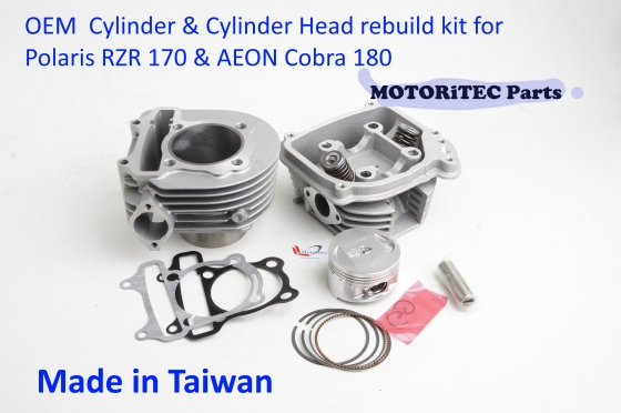 OEM NEW cylinder head & Cylinder kit for Polaris RZR 170 2009-2021 & AEON Cobra 180 