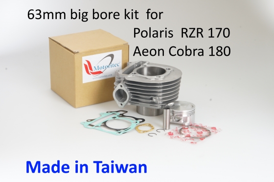 63mm 180cc cylinder kit for Polaris RZR 170 RZR170  ATV UTV Taiwan made
